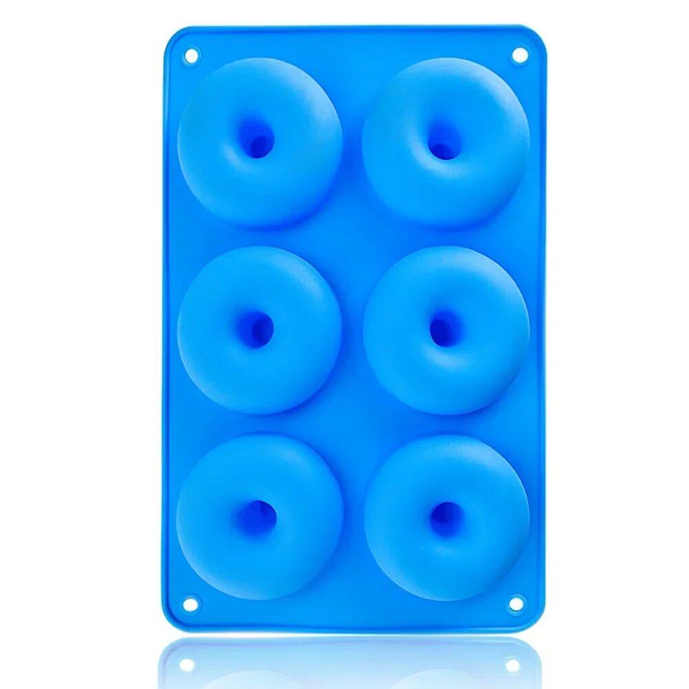 Set of 1/2 Silicone Muffin and Donut Pans, 6 Cavities, Nonstick, for Baking, Pies, Chocolate Cakes, and Desserts, DIY Cookware, Parallel Import