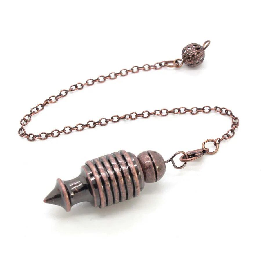 Copper Cone Pendulum - Spiritual Tool for Dowsing, Divination, Energy Work, Meditation, Crystal Reading, and Magick. Metal Color: Imported.