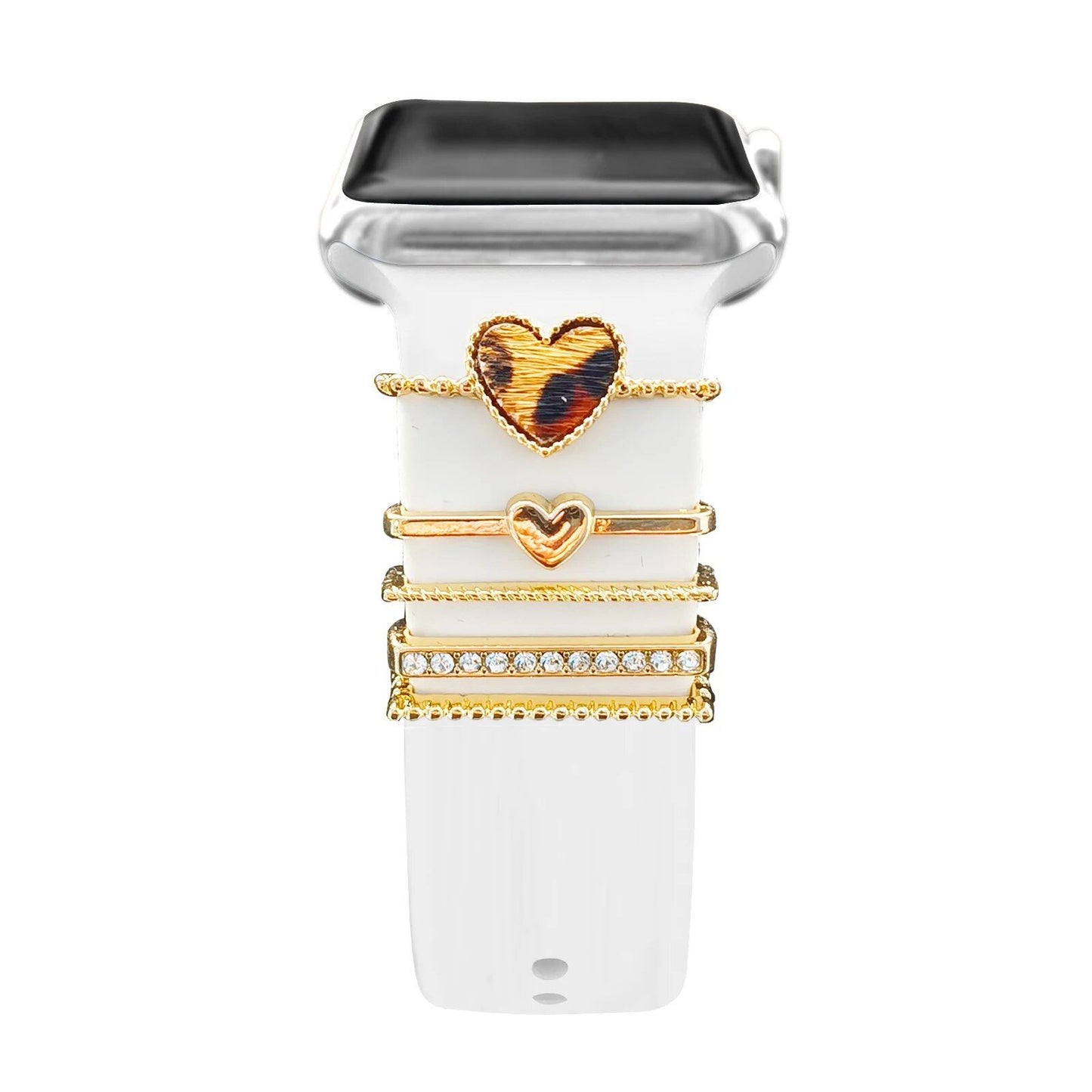 Diamond Jewelry-Embossed Band for Apple Watch Ultra 2, 9, 8, and 7, Compatible with Samsung and Huawei, 20/22mm Bracelet Strap, Band Color: ; Ships from: Parallel Import