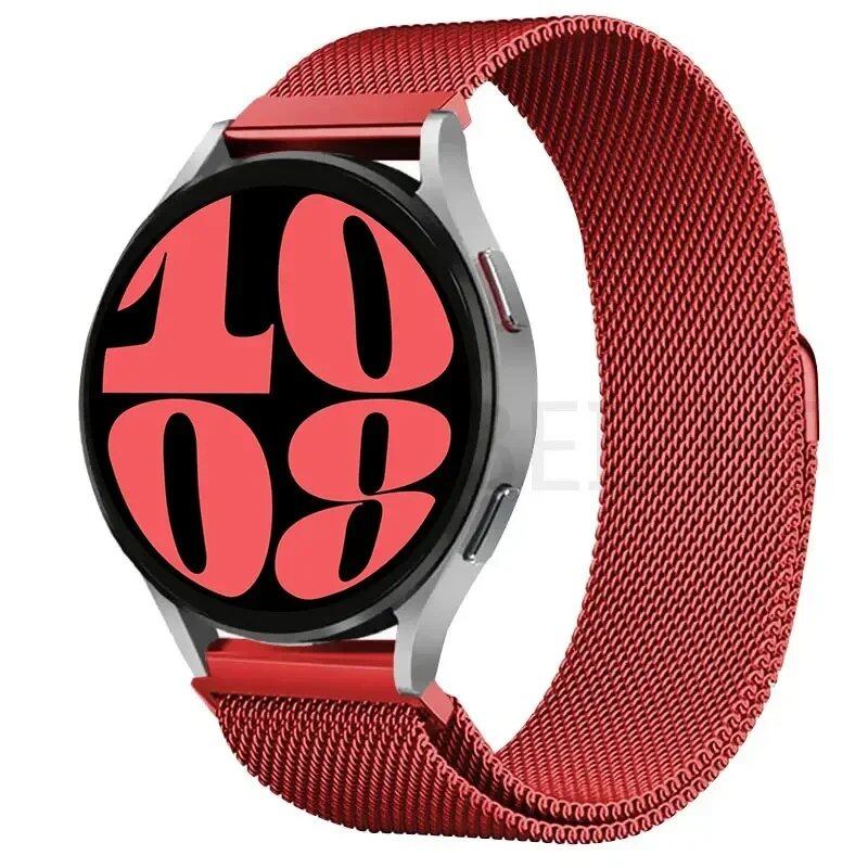 Compatible with Samsung Galaxy Watch 5/6/4/Classic, 22mm/20mm Metal Milanese Loop Magnetic Star-Like Bracelet, Hubai GT4/3/2e Strap, Size 2, Parallel Import
