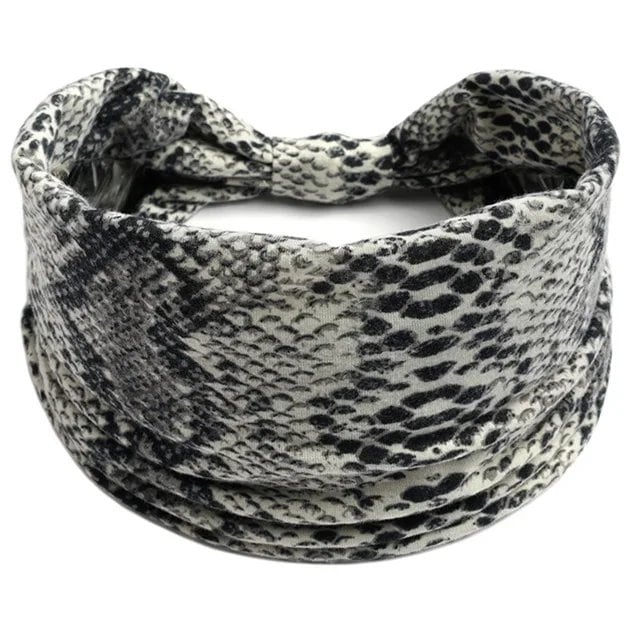 New Boho Floral Print Wide Headband with Vintage Knot Elastic Turban Headwrap for Women and Girls, Cotton Soft Bandana Hair Accessory, Parallel Import