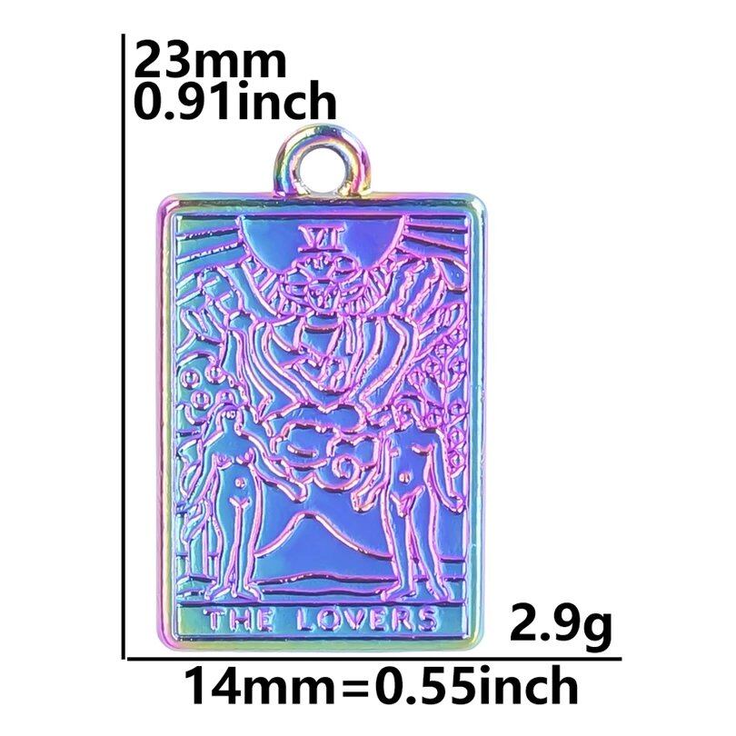 10個セット メッキタロットアクセサリーパーツ DIY用 ジュエリーメイキング材料 ネックレス・イヤリング用チャーム 合金ペンダント まとめ売り 並行輸入品