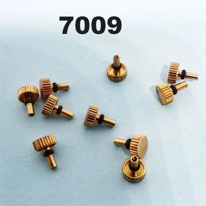 Stainless steel crown for adjusting time, compatible with older 7009 movements. Color: Parallel import.