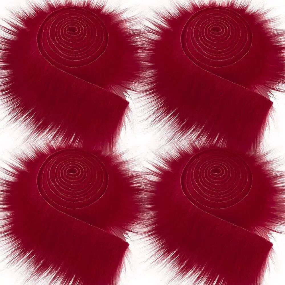 1.5 Meter Faux Fur Ribbon Tape for DIY Sewing, Fluffy Trim, Decorative Fabric, Home Decor, Sewing, Costumes, Striped Plush Fur, Parallel Import