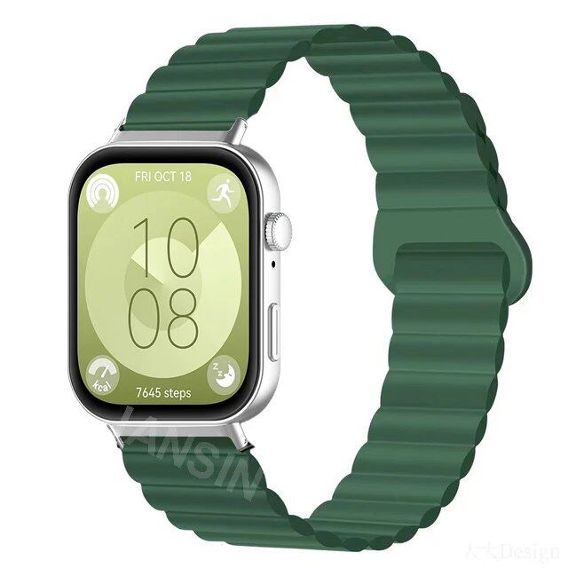 Magnetic Silicone Strap Wristband Replacement Band for Huawei Watch Fit 4 / 4Pro / 3. Band Color: ; Ships from: Parallel Import