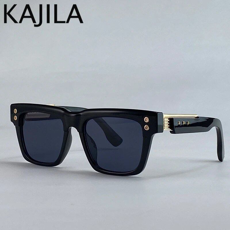 New Arrival: Men's Oversized Classic Square Sunglasses - Steampunk Retro Driving Sunglasses with UV400 Protection, Luxury Brand, Lens Color: C, Parallel Import