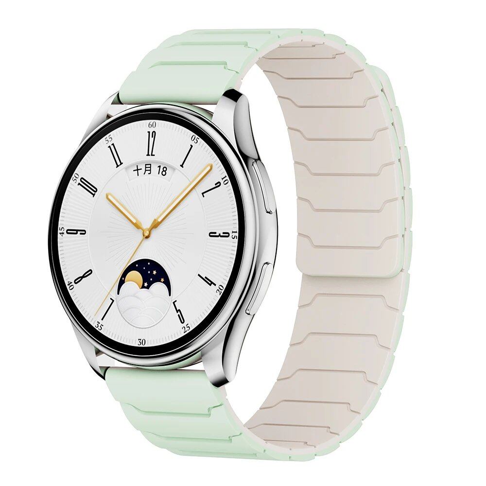 Compatible with Samsung Galaxy Watch 7/6/5/4/3 and Huawei Watch GT5/4/3 Pro (46mm), 22mm/20mm Magnetic Silicone Band, Ultimate Comfort, Band Color: mm, Parallel Import
