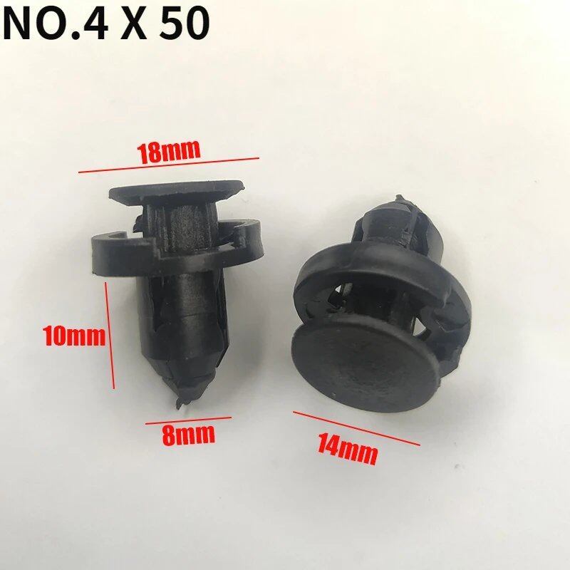10/20/50 Pieces Bumper Clips Rivets Fender Liner Fasteners Retainers Compatible with Mitsubishi, Nissan, and Honda, 8mm, 9mm, and 10mm Holes, 0 Pieces per Pack, Parallel Import