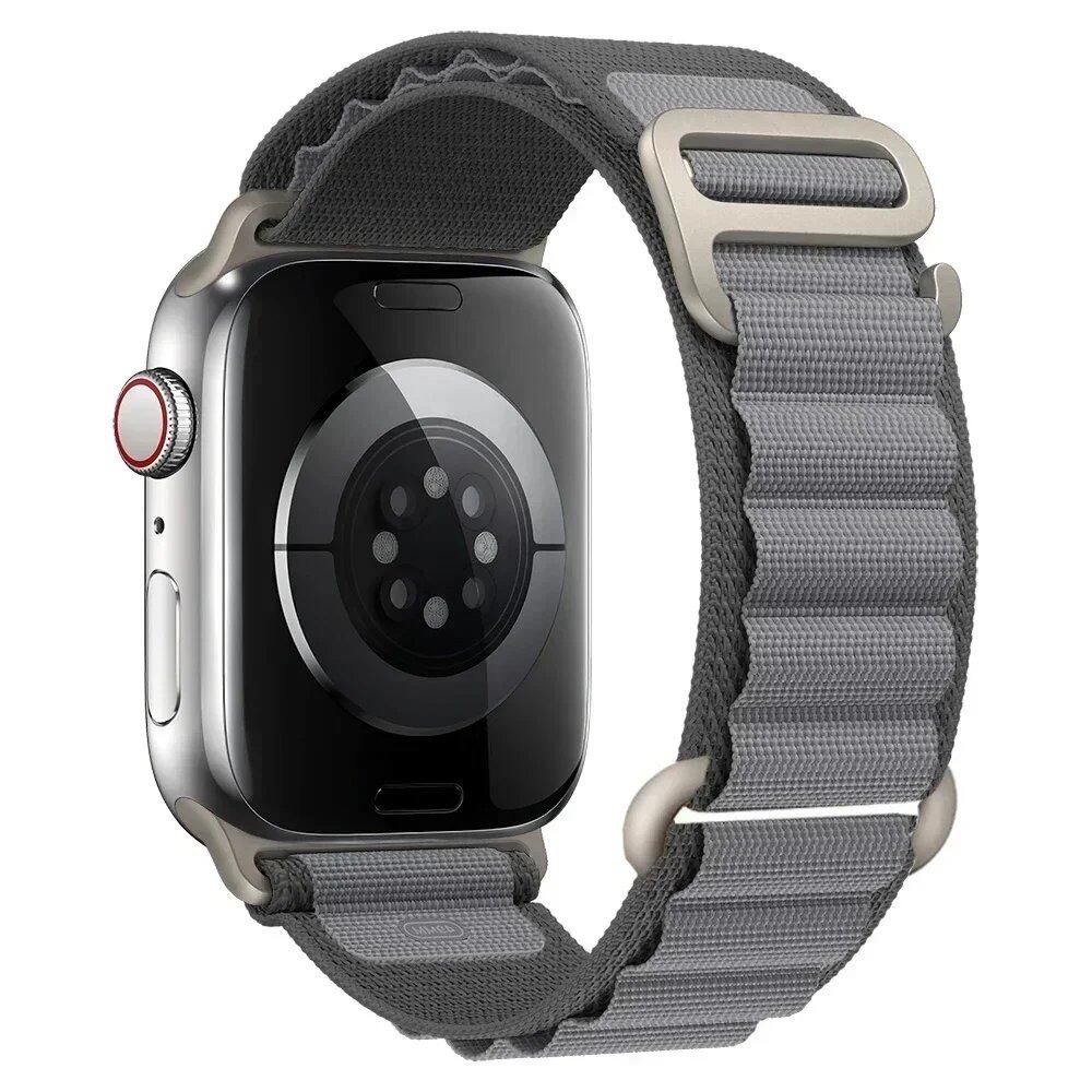 アップルウォッチ アルパインバンド ストラップ 49mm 45mm 44mm 40mm 41mm 42mm ナイロン ベルト iWatch シリーズ9 8 SE 4 3 7 6 5対応 サイズ: 並行輸入品