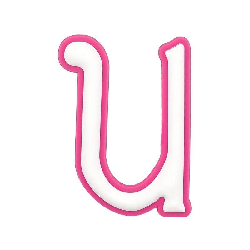 1/26 Scale PVC Pink Greek Alphabet A-Z Charm for Beach Bags, Women's Handbags, and Travel Bags (Pinky Girls) - Parallel Import