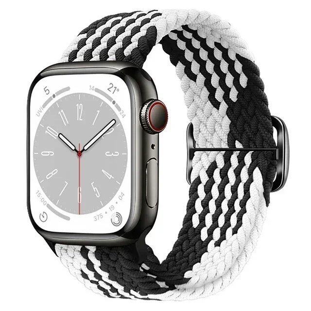 アップルウォッチUltra 2用ナイロンストラップ バンド 49mm 40mm 44mm 41mm 38mm 45mm対応 伸縮ブラidedループ ブレスレット iWatchシリーズ9/8/7/6/SE/5/4対応 バンドカラー:mm 並行輸入品