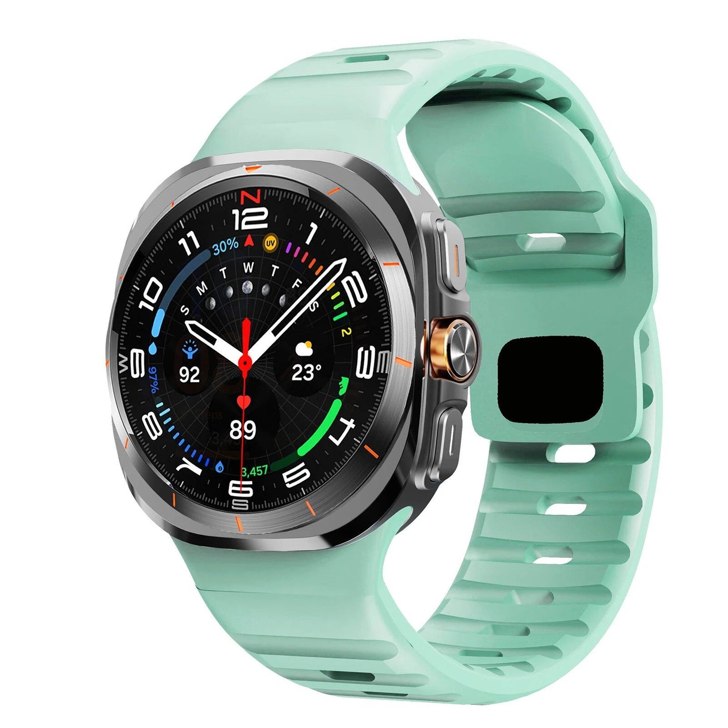 47mm Sport Silicone Strap Replacement for Samsung Galaxy Watch 7 Ultra. Band Color: ; Band Width: Compatible with Galaxy Watch 7 Ultra. Parallel Import.