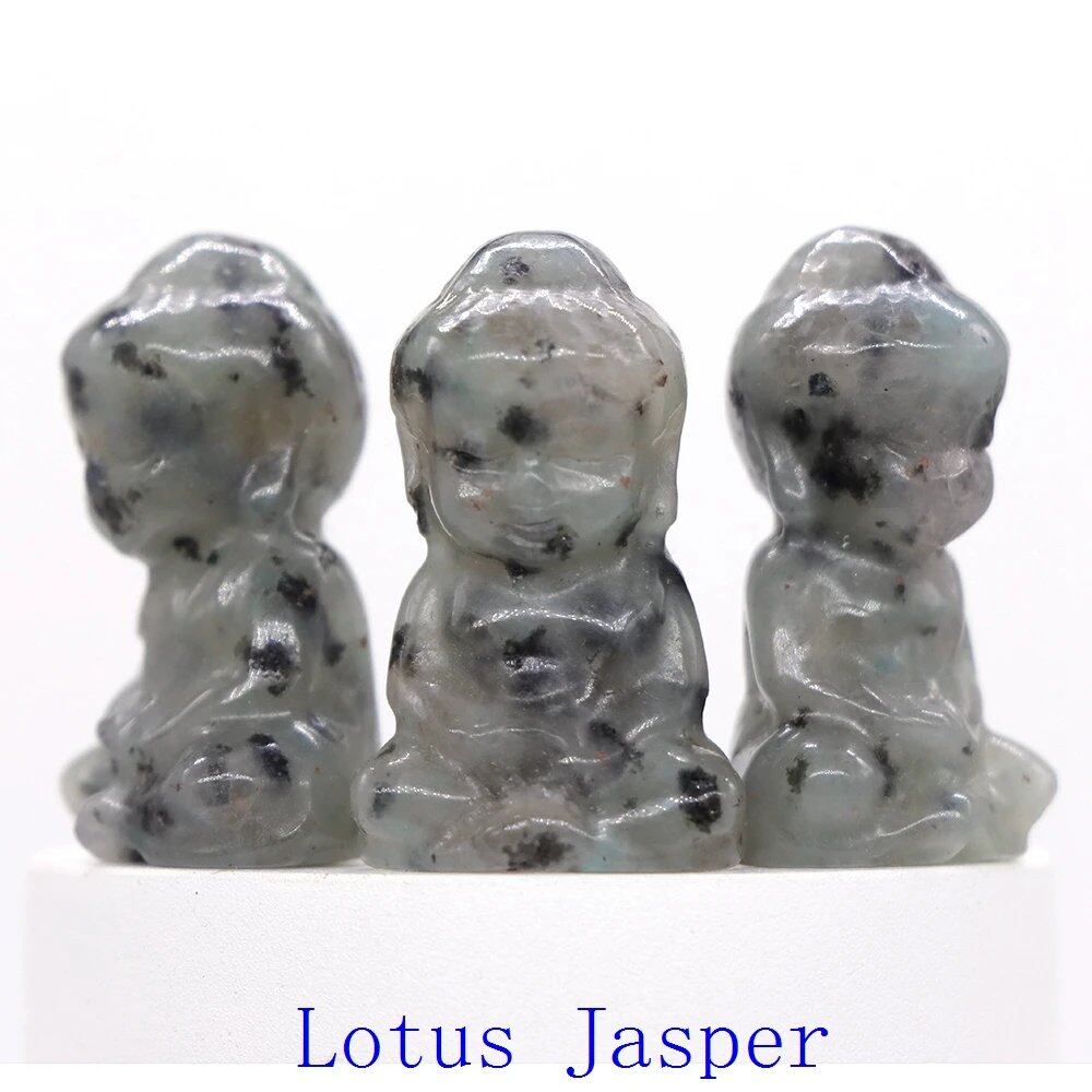 1.2-inch Mini Buddha Statue, Natural Stone Carving, Healing Crystal, Power Stone, Spiritual Craft, Good Luck, Furniture, Interior Accessories, Home Decor, Bulk Sale, Wholesale Size: 1 Piece; Parallel Import
