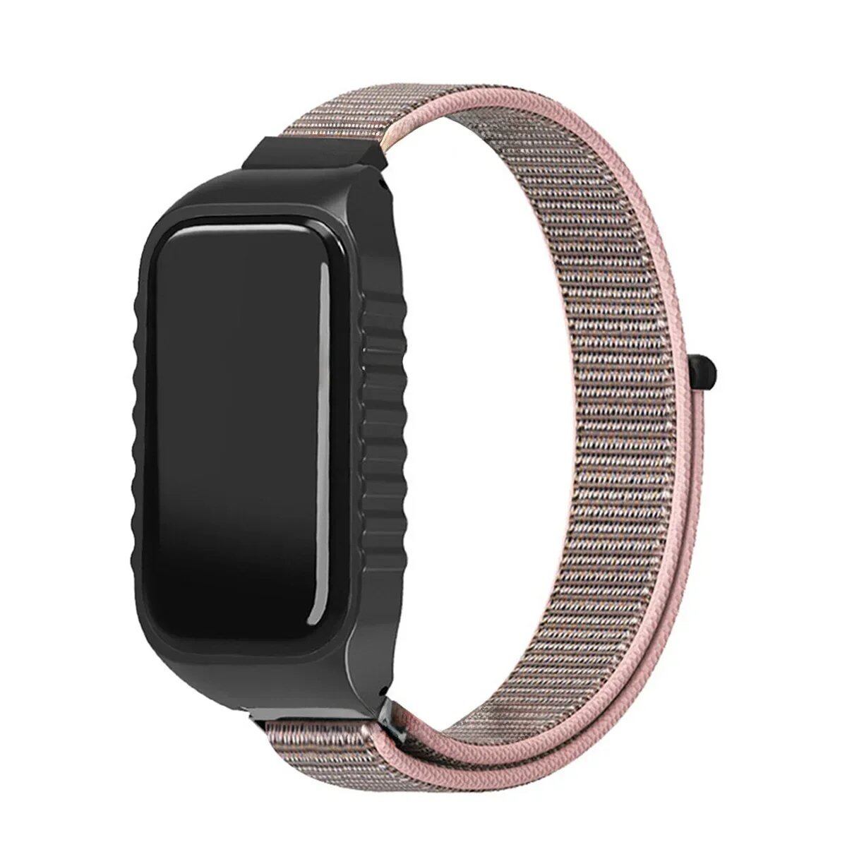「Xiaomi Smart Band 8 Active 用 ナイロンループストラップ リストバンド 交換用ベルト アクセサリー」 バンドカラー: 並行輸入品