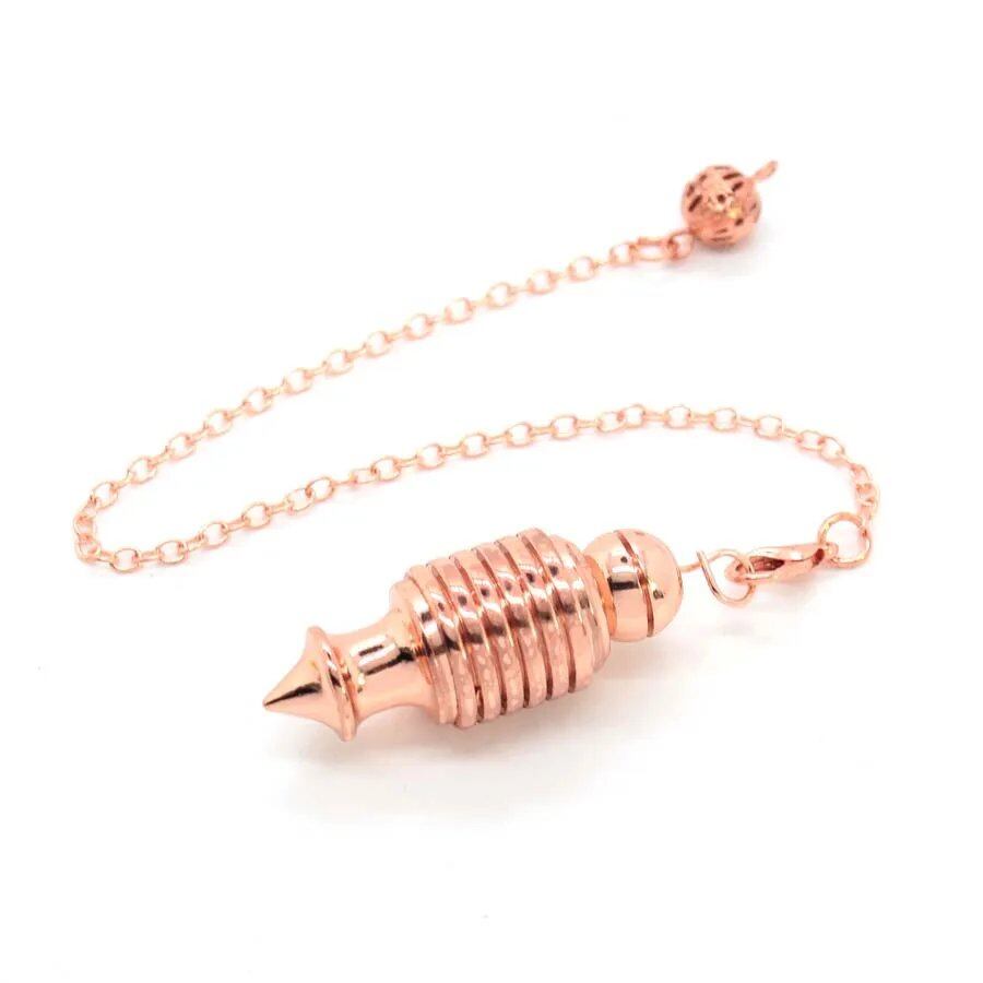 Copper Cone Pendulum - Spiritual Tool for Dowsing, Divination, Energy Work, Meditation, Crystal Reading, and Magick. Metal Color: Imported.