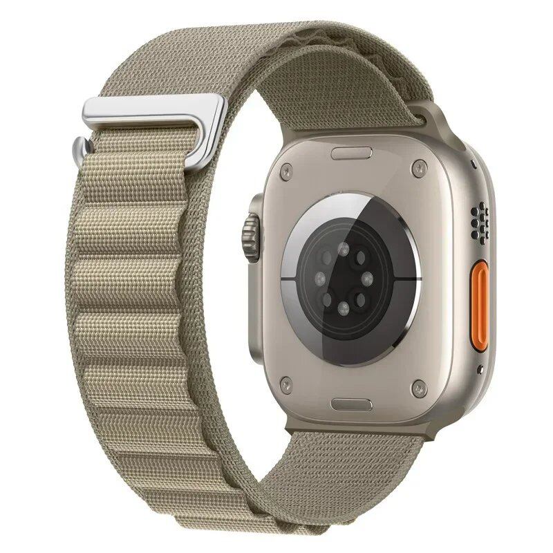 Apple Watch Ultra用アルパインループストラップ - 49mm 45mm 44mm 42mm 41mm 40mm対応 メタルCフックバンド(iwatch SE/シリーズ9/8/7/6/5/4/3互換) バンドカラー:mm 並行輸入品