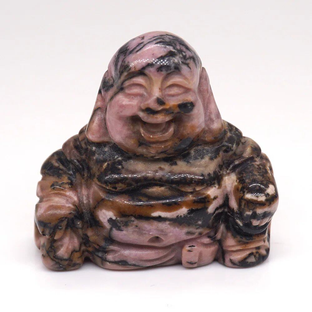 1.2-inch Buddha Statue, Natural Healing Crystal Reiki Chakra Figurine, Spiritual Stone Sculpture, Home Decor, Parallel Import