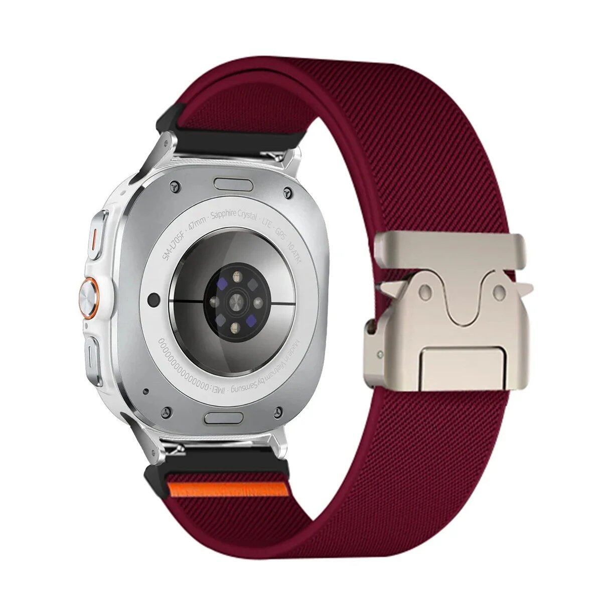 47mm Sport Nylon Bracelet Braided Loop Strap for Samsung Galaxy Watch 7 Ultra. Band Color: Compatible with Galaxy Watch 7 Ultra. Parallel Import.
