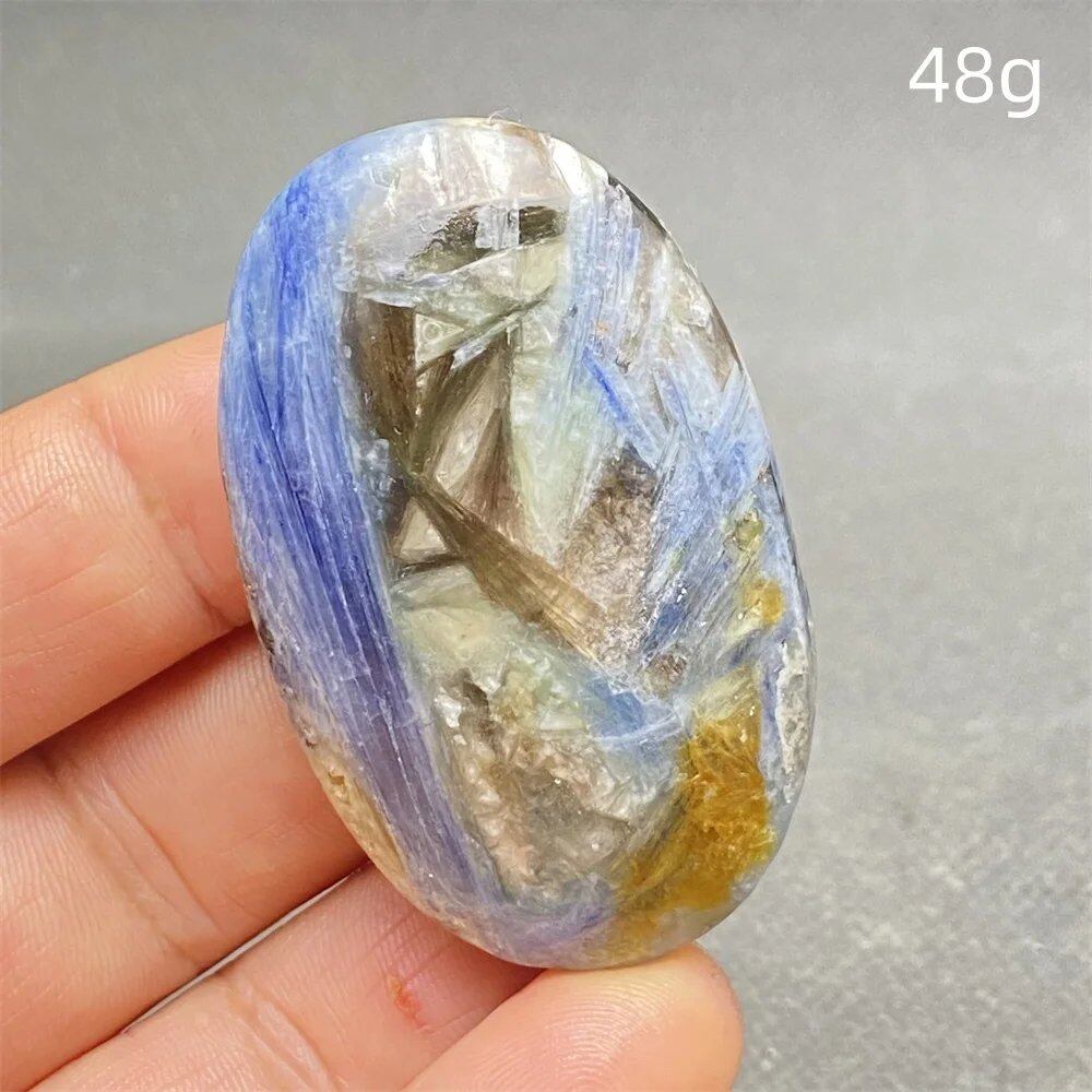 High-Quality Natural Kyanite Crystal for Palm Play, Hand Polishing, Meditation Massage, Magic Stone, Home Decoration, Colorful, Parallel Import
