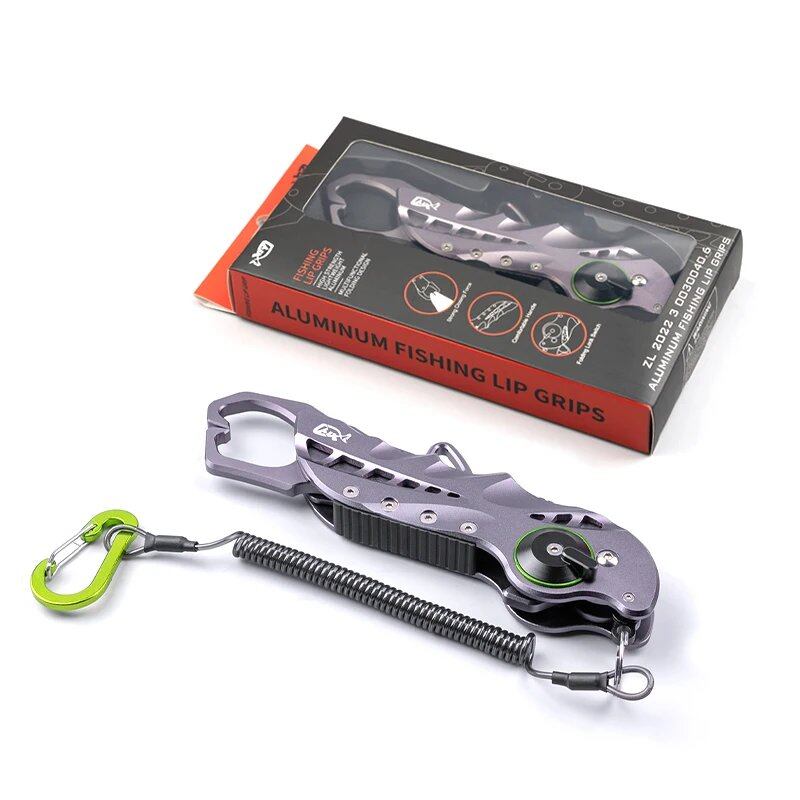 LINNHUE Folding Aluminum Alloy Fishing Pliers Set with Grip, Fishing Tackle, Hook Recover, Cutter, Line Split Ring, Accessories, Parallel Import