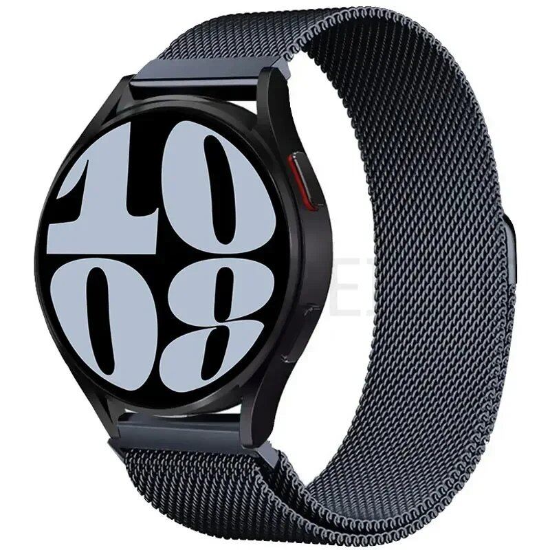 Compatible with Samsung Galaxy Watch 5/6/4/Classic, 22mm/20mm Metal Milanese Loop Magnetic Star-Like Bracelet, Hubai GT4/3/2e Strap, Size 2, Parallel Import