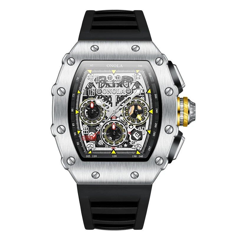 ONOLA Brand Luxury Men's Watch, Multi-Function Sports Watch, Waterproof, Luminous, Sport & Casual, Quartz Watch, Parallel Import