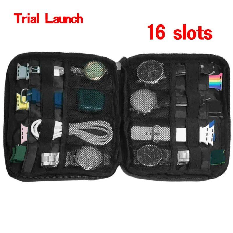 Multifunctional 8-Slot Travel Watch Organizer, Watch Case, Watch Holder, Watch Band Storage Case for Apple Watch Bands and Straps (Imported)