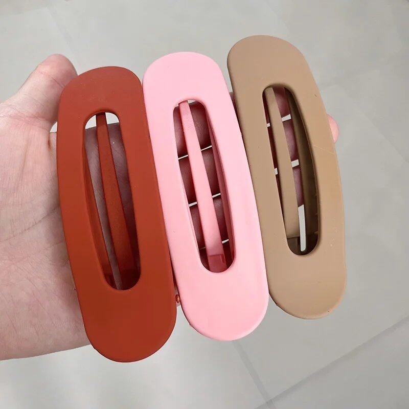 Set of 1, 2, or 3 Korean-Style Frosted Glass Hair Clips for Women, Large Matte Hairpins, Hair Grips, Bang Barrettes, Hair Accessories for Girls, Parallel Import