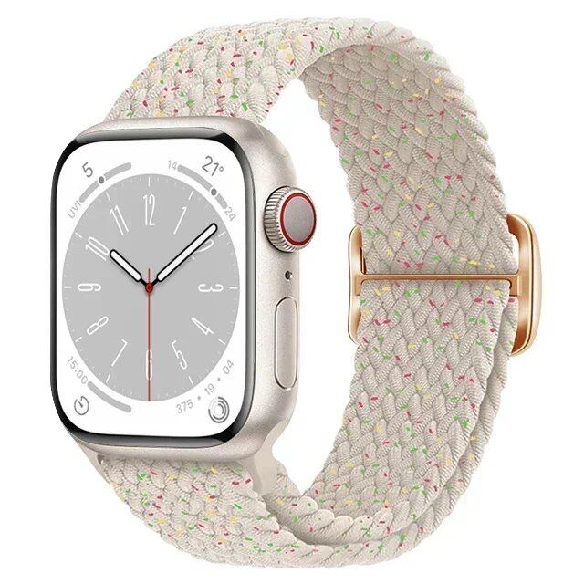 Apple Watch Ultra 2用ナイロンストラップ バンド 49mm 40mm 44mm 41mm 38mm 45mm 伸縮ブレイデッドループ リストバンド iWatch Series 9/8/7/6/SE/5/4対応 バンドカラー:mm 並行輸入品