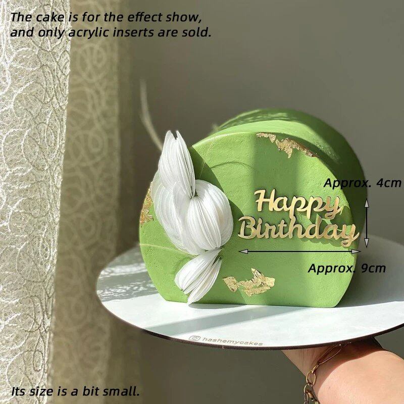 Set of 1, 3, or 5 Acrylic Birthday Queen Gold Cake Topper for Happy Birthday Party Side Cake Decorations. Size: Parallel Import.