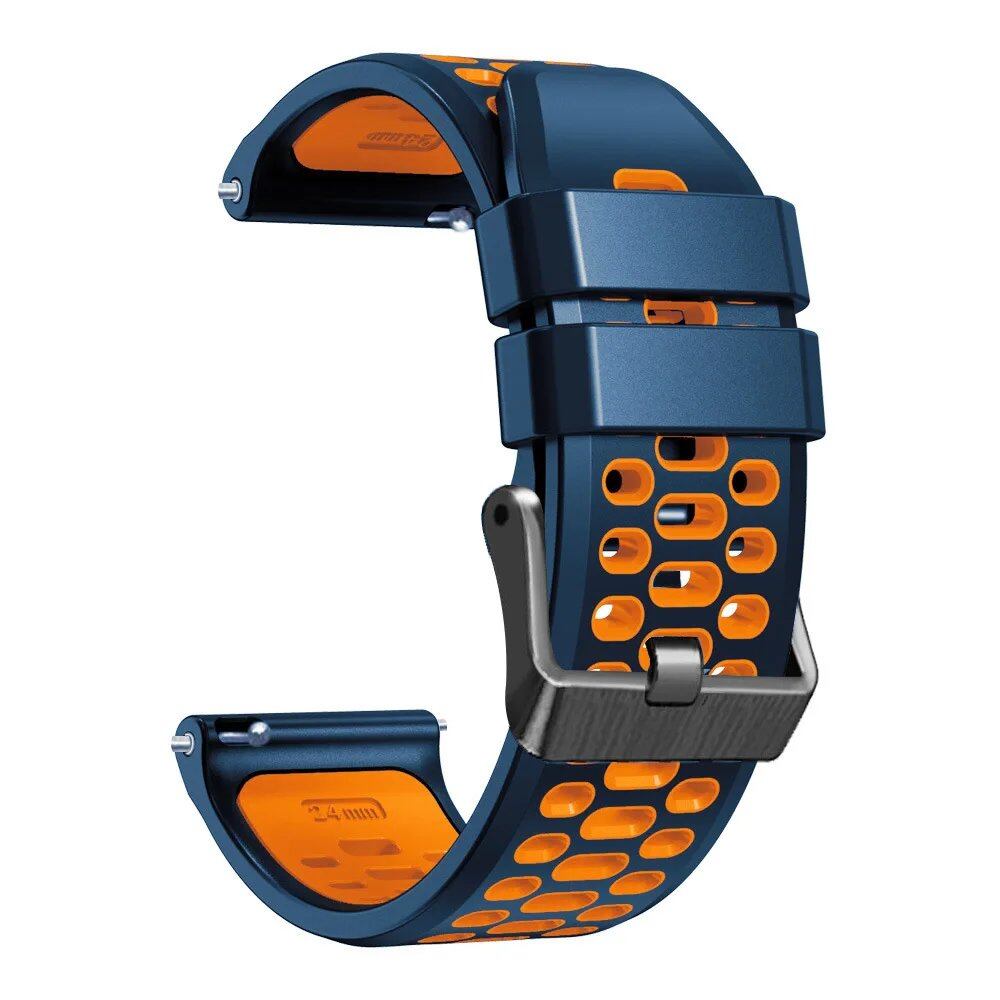 24mm Breathable Silicone Strap Replacement for Suunto 9 Baro / 7 / D5 / Spartan Sport Wrist HR Smartwatches, Size: Parallel Import