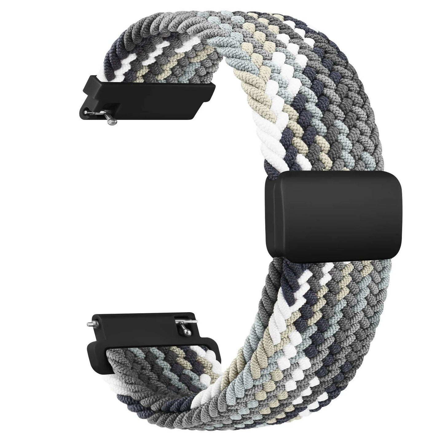 20mm/22mm Braided Strap/Bracelet for Garmin Vivoactive 4/3/Music/Venu Sq 2 Plus/Forerunner 245/645/55/158/Vivomove 3, Band Color: mm, Parallel Import