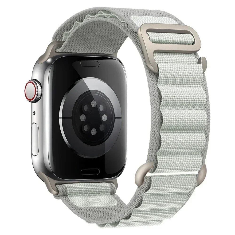 アップルウォッチ アルパインバンド ストラップ 49mm 45mm 44mm 40mm 41mm 42mm ナイロン ベルト iWatch シリーズ9 8 SE 4 3 7 6 5対応 サイズ: 並行輸入品