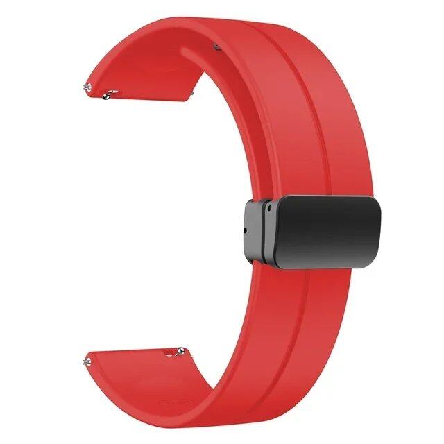C20 Pro対応 22mm マグネット式折りたたみバックル シリコンバンド 交換用ウォッチバンド バンドカラー: 並行輸入品
