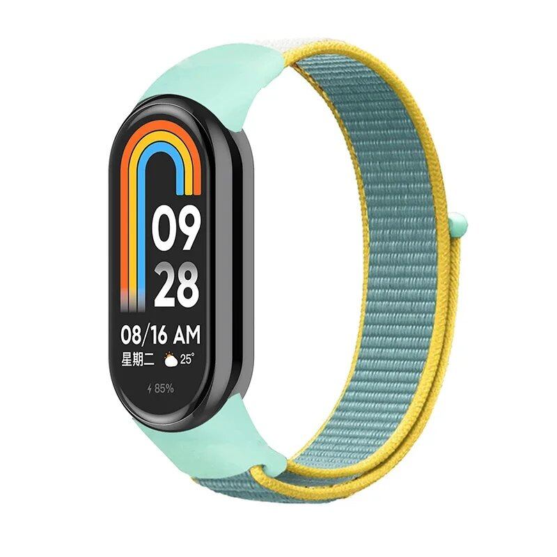 Xiaomi Mi Band 9/8/7/6/5/4/3 対応 ナイロンループストラップ NFCスマートウォッチ用交換バンド スポーツリストバンド サイズ:Mi Band 並行輸入品