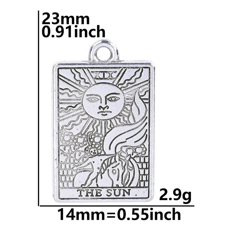 10個セット メッキタロットアクセサリーパーツ DIY用 ジュエリーメイキング材料 ネックレス・イヤリング用チャーム 合金ペンダント まとめ売り 並行輸入品