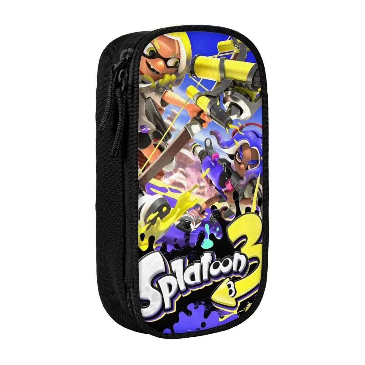 大型ペンケース スプラトゥーン シュート ビデオゲーム スクールアクセサリー 2層式ペンケース 女子向け メイクポーチ 誕生日プレゼント サイズ:ワンサイズ; 並行輸入品