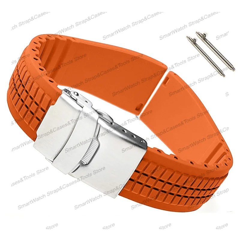 20mm/22mm Universal Quick Release Elastic Soft Silicone Strap for Men's Waterproof Watch Band, Cuttable and Adjustable, Band Color: mm; Shipped from: Parallel Import