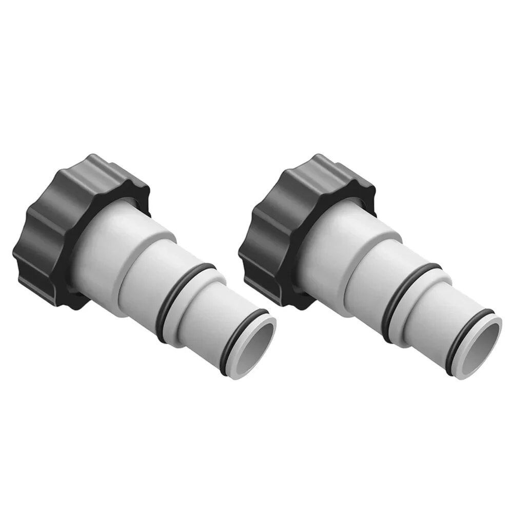 Set of 1, 2, 3, 4, or 5 Threaded Replacement Hose Adapters for Intex Pumps and Above-Ground Pool Filters. Also includes Pool Pipe Hose Holders. Color: Parallel Import.