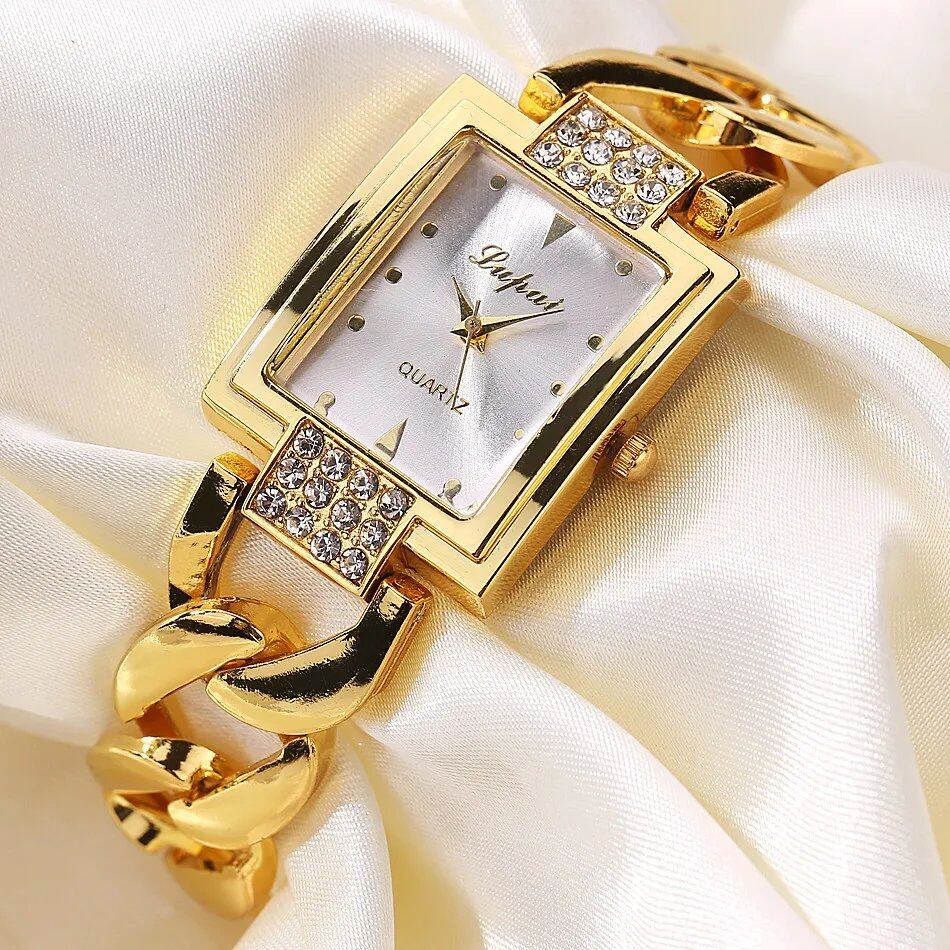 Luxury, Fashionable Stainless Steel Women's Watch, High Quality, Elegant, Gold-Tone, Color: Golden, Parallel Import