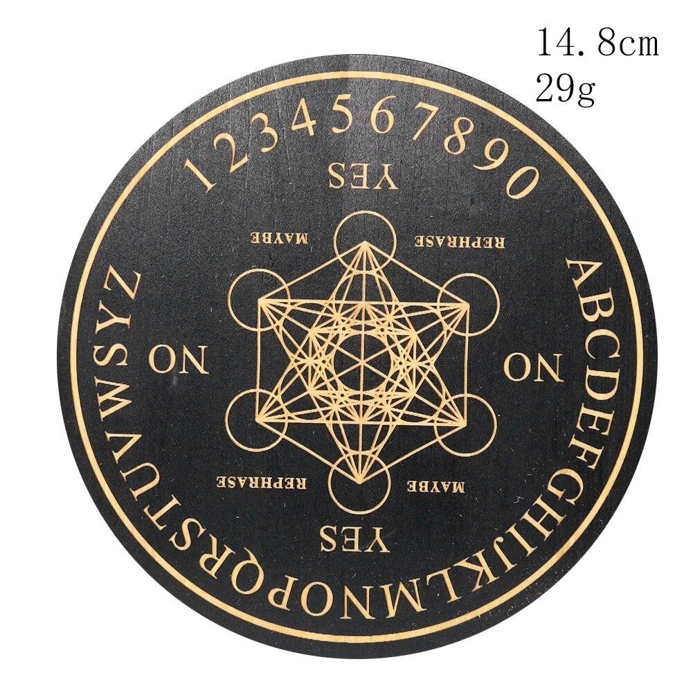 木製ペンジュラムボード ダウジング占い 月相 スターウィッチクラフト 祭壇用品 メタフィジカル メッセージボード 瞑想トレイ デコ カラー:1 並行輸入品