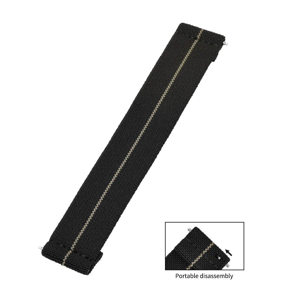 13cm Pale Blue Premium Grade Hook and Loop Adhesive Watch Band, 18/19/20/21/22mm Nylon Replacement Watch Strap, Band Color: mm, Parallel Import