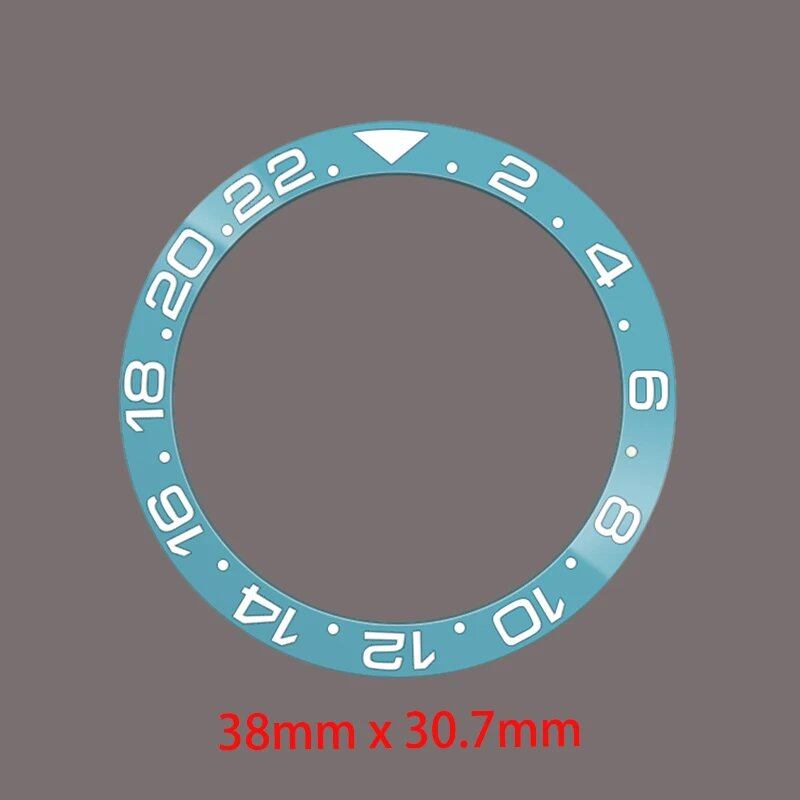 38mm×30.7mm 湾曲セラミックウォッチベゼルインサート SKX007 SKX009 SUB GMT対応 NH36 NH35 ティファニーブルー 時計リングパーツ カラー:0 並行輸入品