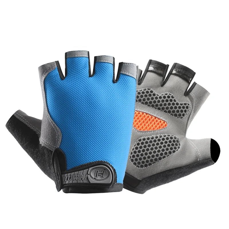 Fingerless Gym Gloves for Fitness Training, Unisex, Bodybuilding, Exercise, Sports, Cycling, and More, Non-Slip, Breathable, Parallel Import
