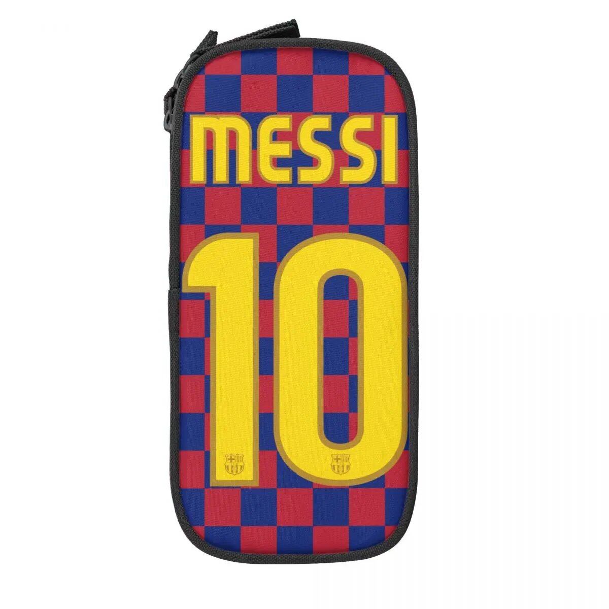 Soccer Messi Pencil Case, Large Capacity, Student Pencil Case, Stationery, School Supplies, Makeup Pouch, Size: L; Parallel Import