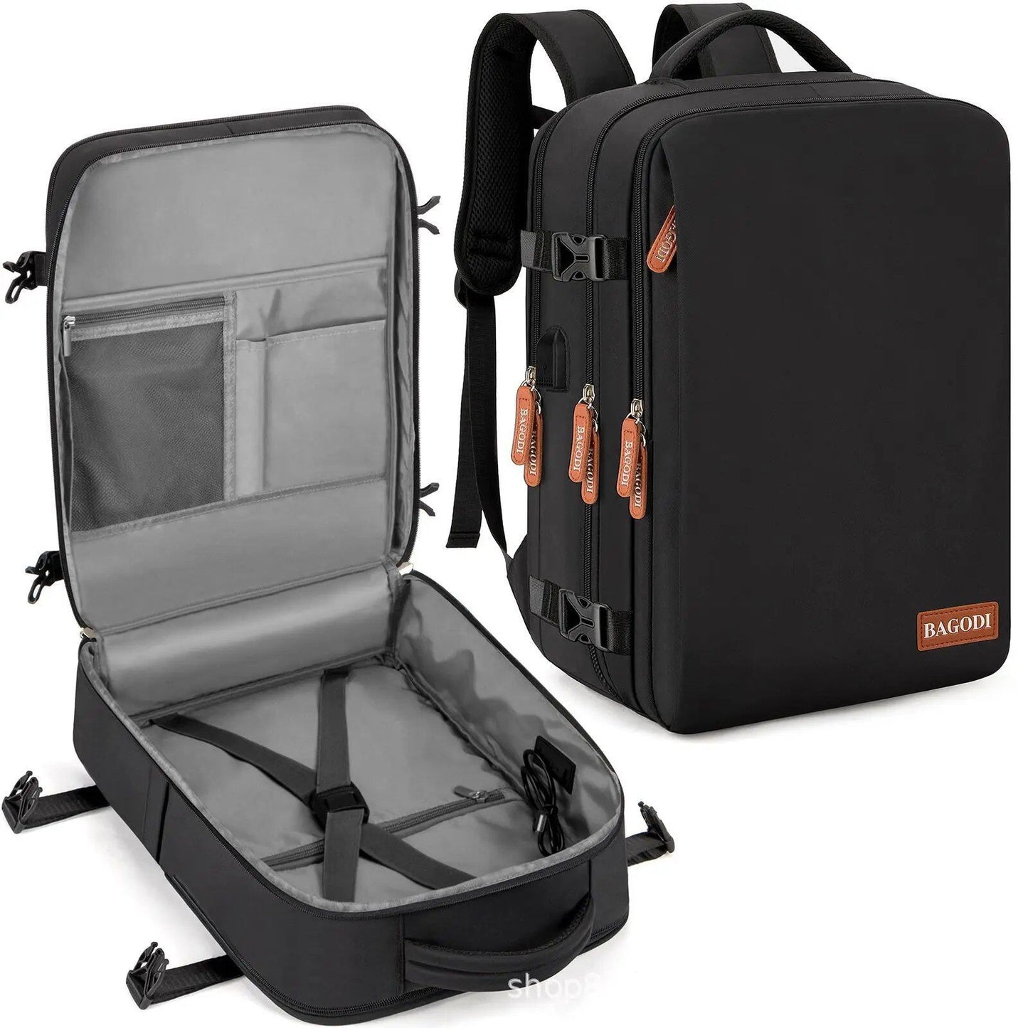 Buylor 45x20x30 イージージェット機内持ち込み対応 ノートPC対応バックパック レディース メンズ トラベルバックパック カジュアルデイパック 週末旅行用 並行輸入品