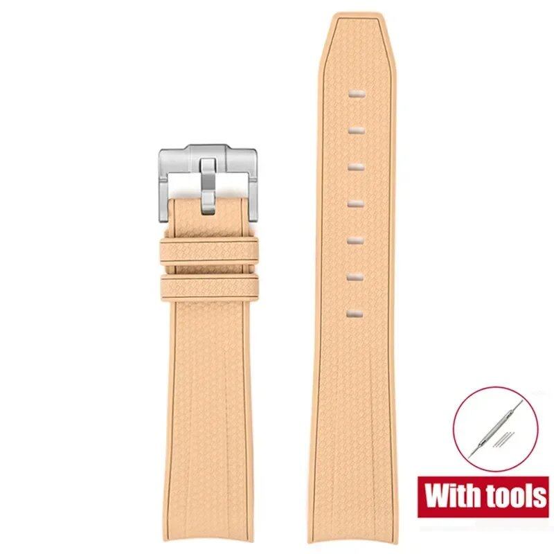 20mm Diving Strap with Curved Ends for Omega and Swatch Moonwatch, Silicone Rubber, Compatible with Rolex, Men's and Women's, Band Color: 20mm; Band Width: 20mm, Parallel Import