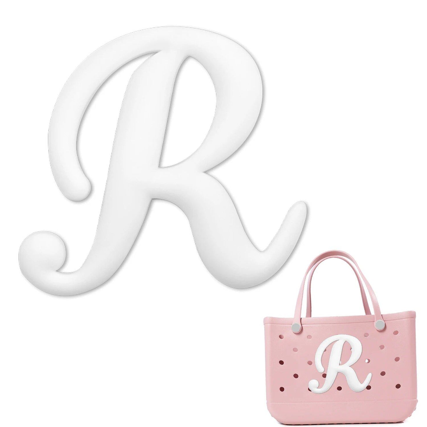 1/26 Scale PVC Greek Alphabet Bag Charms for Women, Beach Bag Decoration, Lettered Bag Accessories, Tote Bag Charms, Gift, Color, Parallel Import