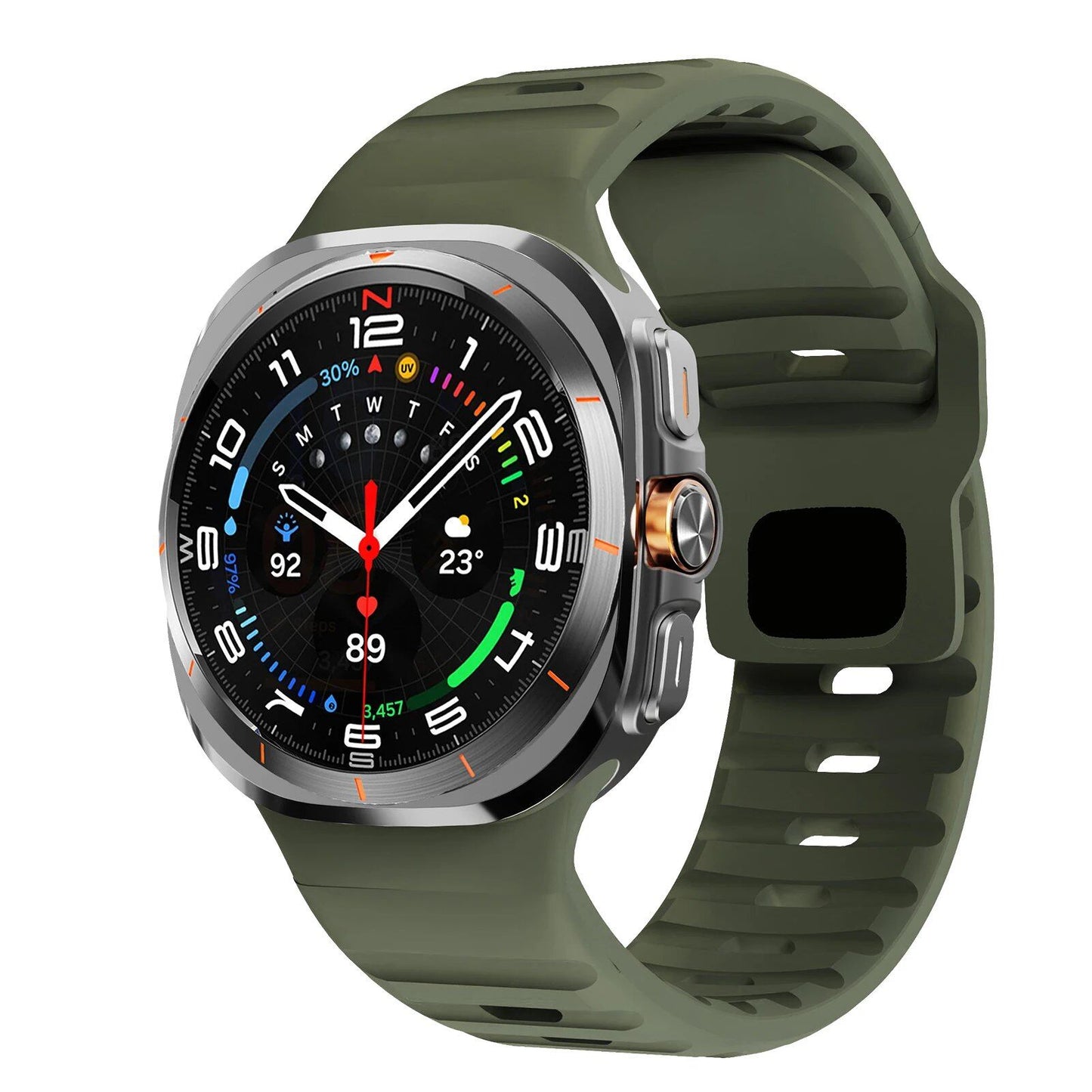 47mm Sport Silicone Strap Replacement for Samsung Galaxy Watch 7 Ultra. Band Color: ; Band Width: Compatible with Galaxy Watch 7 Ultra. Parallel Import.