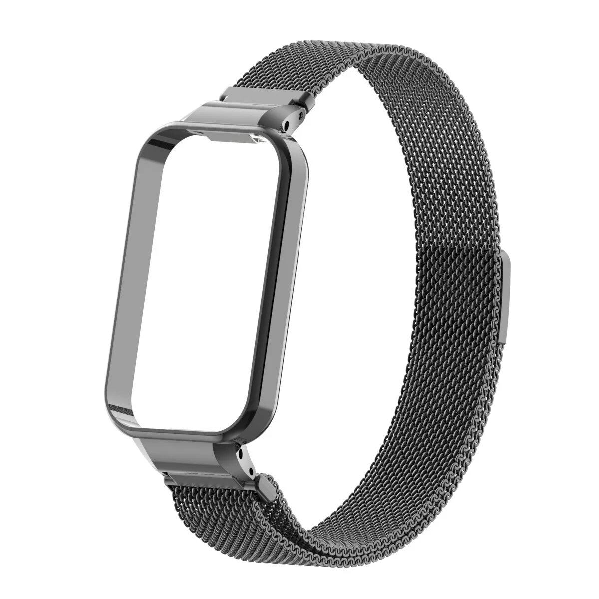 ミラネーゼループストラップ for Xiaomi Smart Band 9/8/Active ステンレススチールバンド 金属ケースブレスレット Redmi Band 3/2対応 コレア バンドカラー: 並行輸入品
